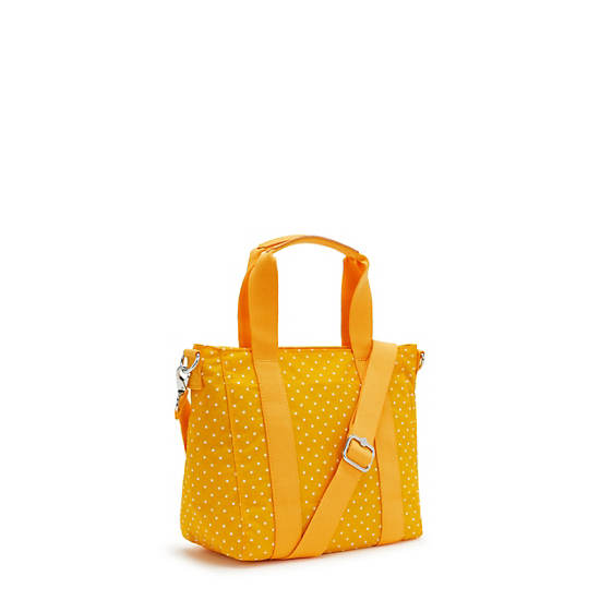 Kipling Asseni Mini Printed Tote Bags Soft Dot Yellow | CA 1463JP